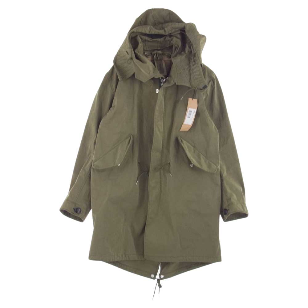 テンシー 13CTCUKO Parka 高密度 ナイロンベンタイルミリクロス モッズ パーカー フード コート モスグリーン系 48【中古】