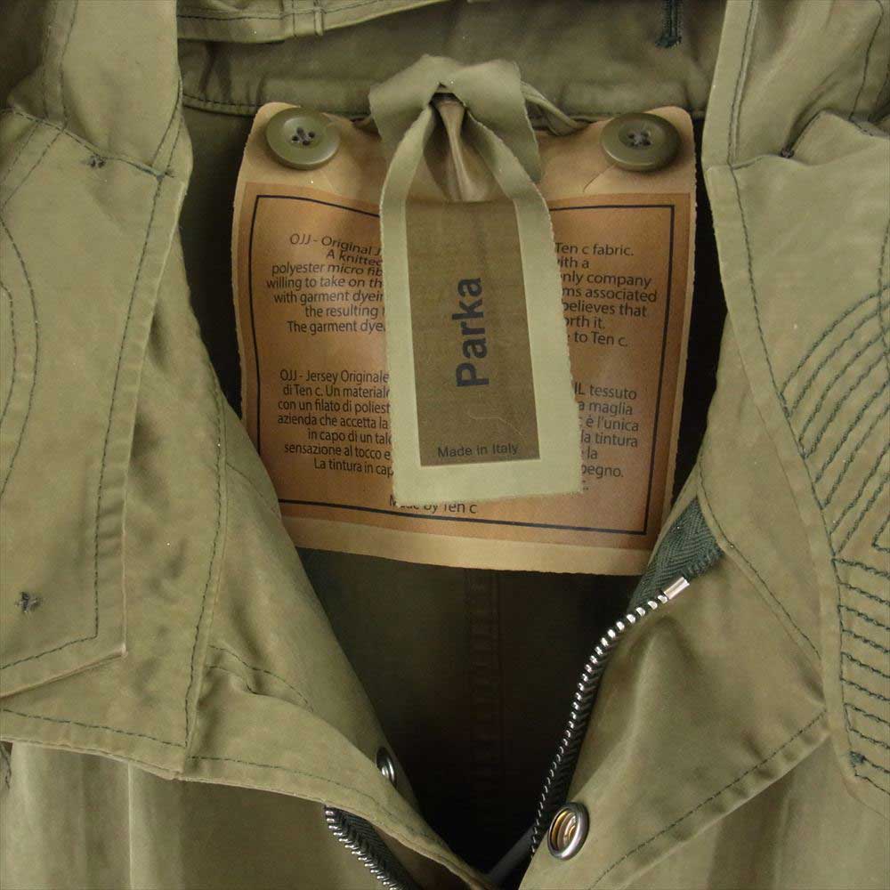 テンシー 13CTCUKO Parka 高密度 ナイロンベンタイルミリクロス モッズ パーカー フード コート モスグリーン系 48【中古】