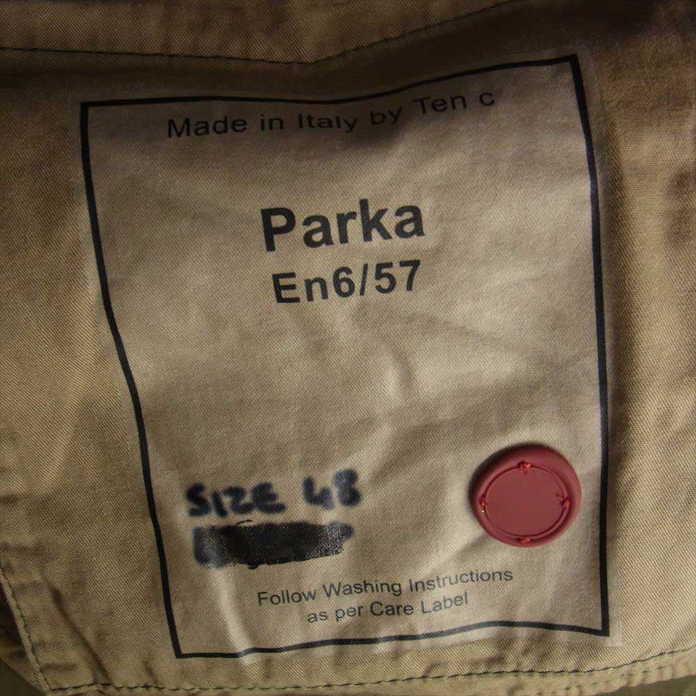テンシー 13CTCUKO Parka 高密度 ナイロンベンタイルミリクロス モッズ パーカー フード コート モスグリーン系 48【中古】