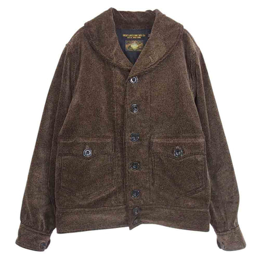 FREEWHEELERS フリーホイーラーズ Great Lakes Gmt. Mfg. Co. グレイトレイクス コーデュロイ スポーツ ジャケット ブロードヴィッチ ショールカラー ブラウン系 38【中古】