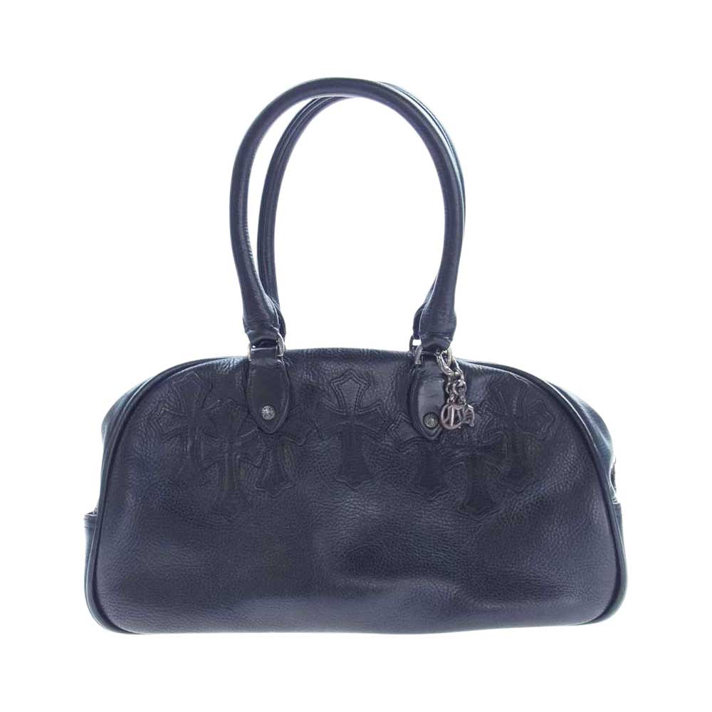 CHROME HEARTS クロムハーツ（原本無） 現行型 CHチャーム付 GYM ジム バッグ スモール レザー バッグ ブラック系【中古】