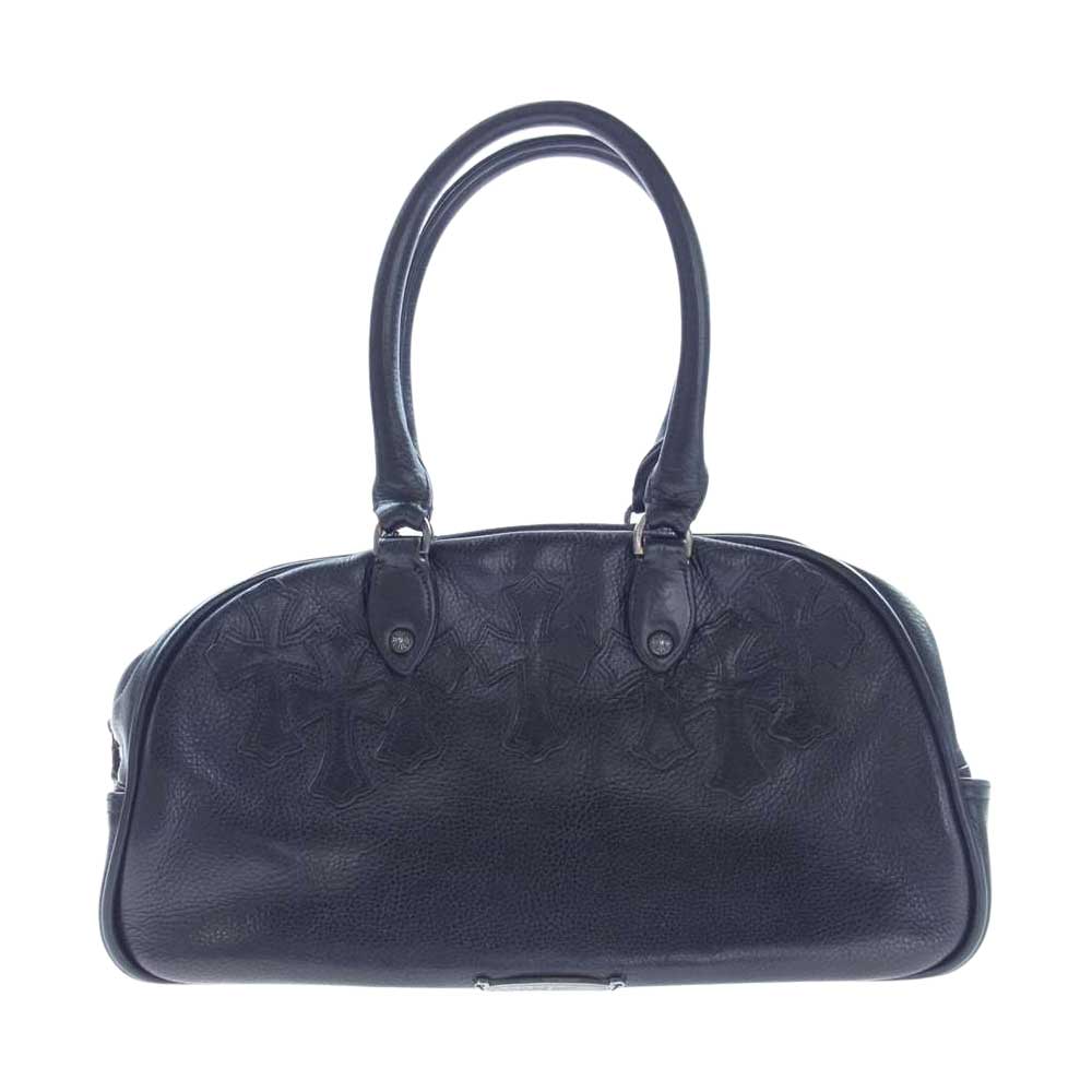 CHROME HEARTS クロムハーツ（原本無） 現行型 CHチャーム付 GYM ジム バッグ スモール レザー バッグ ブラック系【中古】