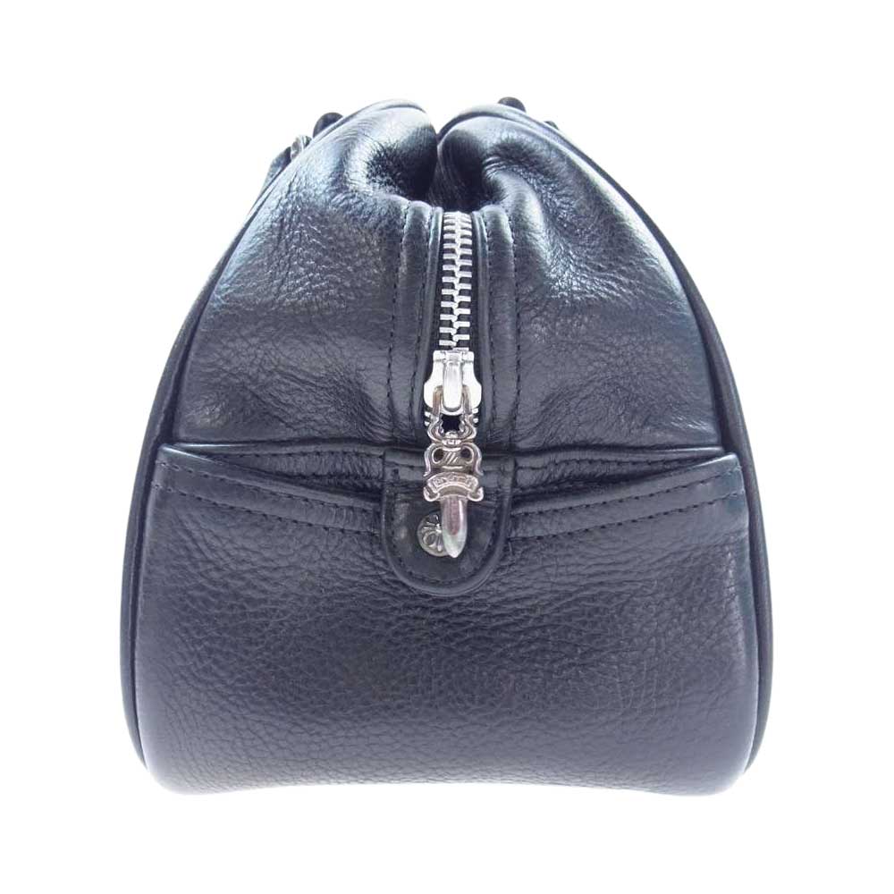 CHROME HEARTS クロムハーツ（原本無） 現行型 CHチャーム付 GYM ジム バッグ スモール レザー バッグ ブラック系【中古】