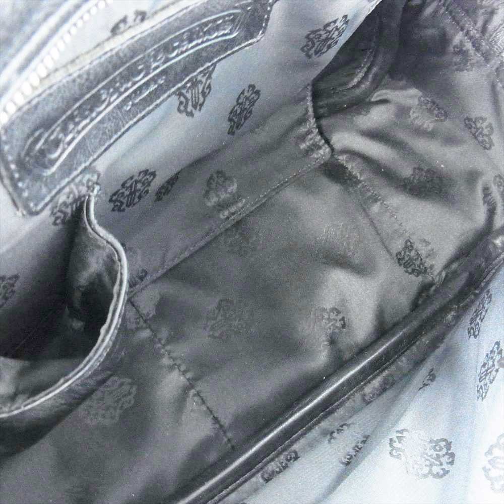 CHROME HEARTS クロムハーツ（原本無） 現行型 CHチャーム付 GYM ジム バッグ スモール レザー バッグ ブラック系【中古】