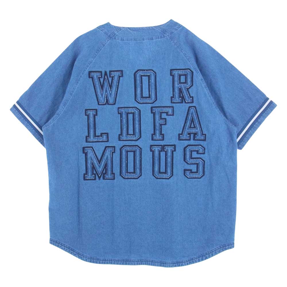 Supreme シュプリーム 22AW Denim Baseball Jersey ベースボール ジャージー デニムシャツ ブルー系 XL【中古】