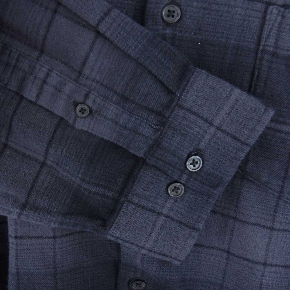 Supreme シュプリーム 23SS Shadow Plaid Flannel Shirt シャドウプレイド フランネル ボタンダウン チェック シャツ ダークグレー系 XXL【中古】