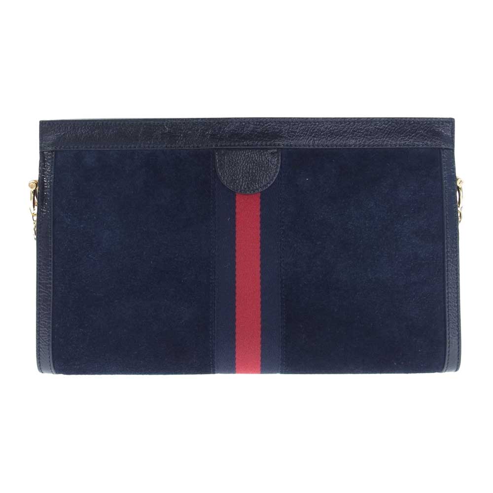 GUCCI グッチ 503877 オフィディア スモール ドラゴン 刺繍 エンブロイダリ― チェーン ショルダーバッグ ブラック系 ダークネイビー系【中古】