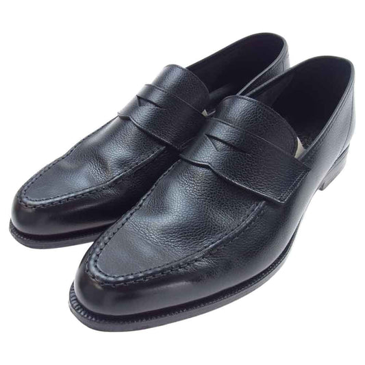 CROCKETT&JONES クロケットアンドジョーンズ 25965A-G21L1-BJ 英国製 バーニーズニューヨーク限定 別注 366ラスト SELSEY セルシー レザー コインローファー ブラック系 8.5【中古】