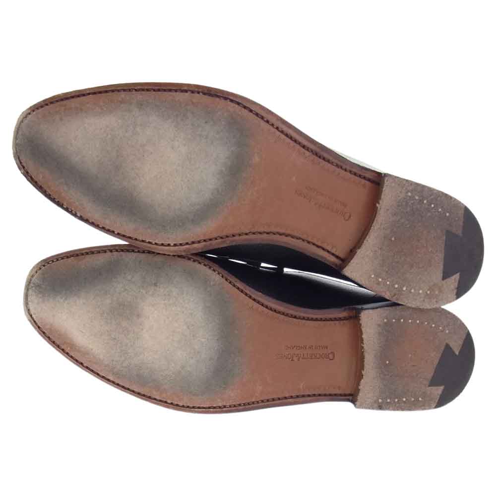 CROCKETT&JONES クロケットアンドジョーンズ 25965A-G21L1-BJ 英国製 バーニーズニューヨーク限定 別注 366ラスト SELSEY セルシー レザー コインローファー ブラック系 8.5【中古】