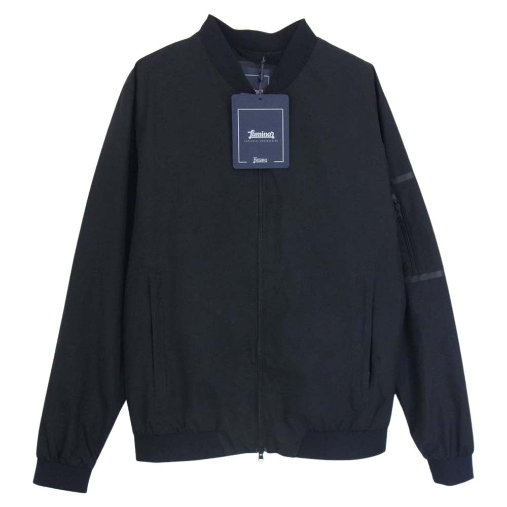 Herno ヘルノ Laminar ラミナー 2レイヤー MA-1 ブルゾン シェルジャケット ネイビー系 44【新古品】【未使用】【中古】