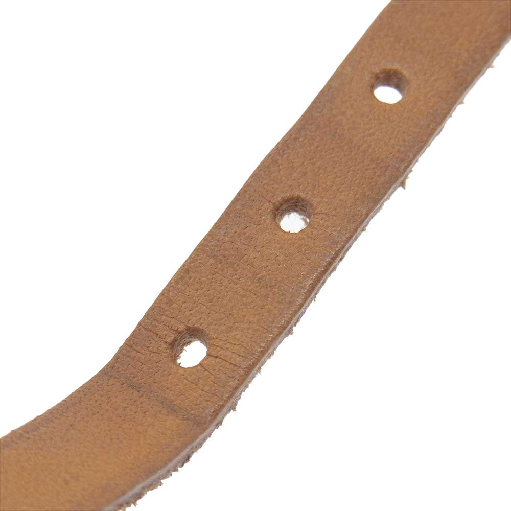 HERMES エルメス シルバー金具 □H刻印 アピ3 レザー ブレスレット ライトブラウン系【中古】