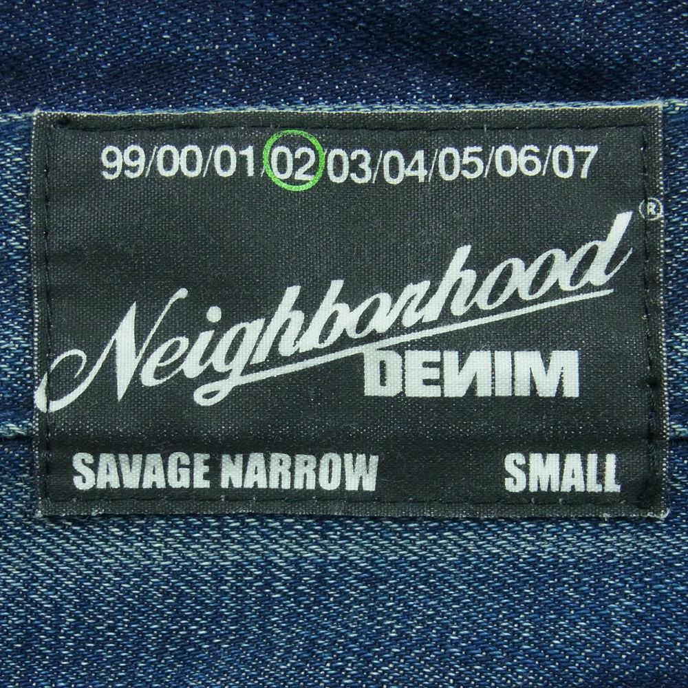 NEIGHBORHOOD ネイバーフッド DCNH-PT-W08 SAVAGE NARROW サベージ ナロー デニム パンツ インディゴブルー系 S【中古】