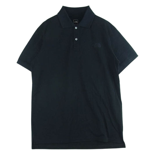THE NORTH FACE ノースフェイス NT21738 Polo Shirt ロゴ ポロ 半袖 シャツ 中国製 ブラック系 XL【中古】