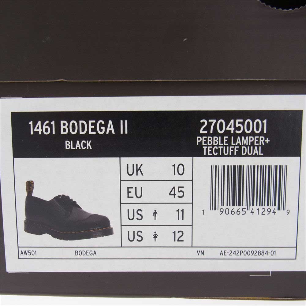 Dr.Martens ドクターマーチン 27045001 1461 BODEGA Ⅱ ボデガ 3ホール レザー シューズ ブラック ブラック系 29cm【極上美品】【中古】