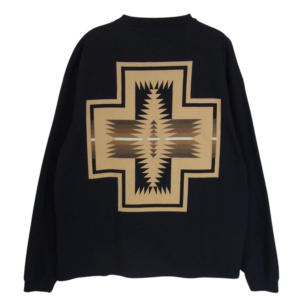 PENDLETON ペンドルトン  2475-9002 L/S Back Print Tee バック プリント 長袖 Tシャツ ブラック系 M【中古】