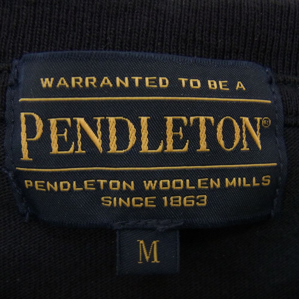 PENDLETON ペンドルトン  2475-9002 L/S Back Print Tee バック プリント 長袖 Tシャツ ブラック系 M【中古】