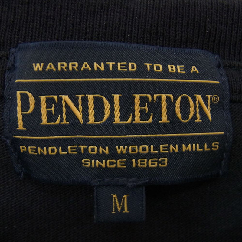 PENDLETON ペンドルトン  2475-9002 L/S Back Print Tee バック プリント 長袖 Tシャツ ブラック系 M【中古】