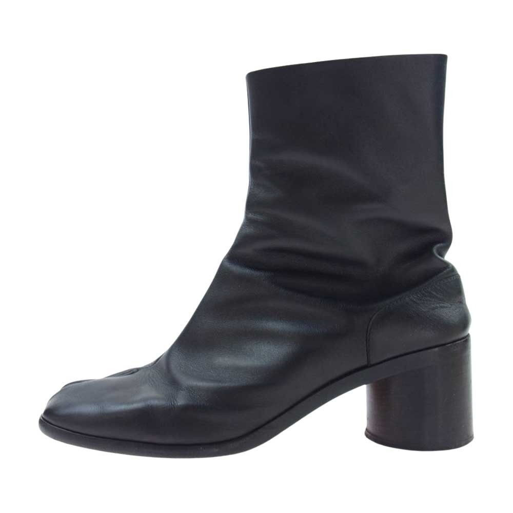MAISON MARGIELA メゾンマルジェラ 19SS S57WU0132 22ライン Tabi タビ レザー 足袋ブーツ ヒール ブーツ ブラック ブラック系 43【中古】