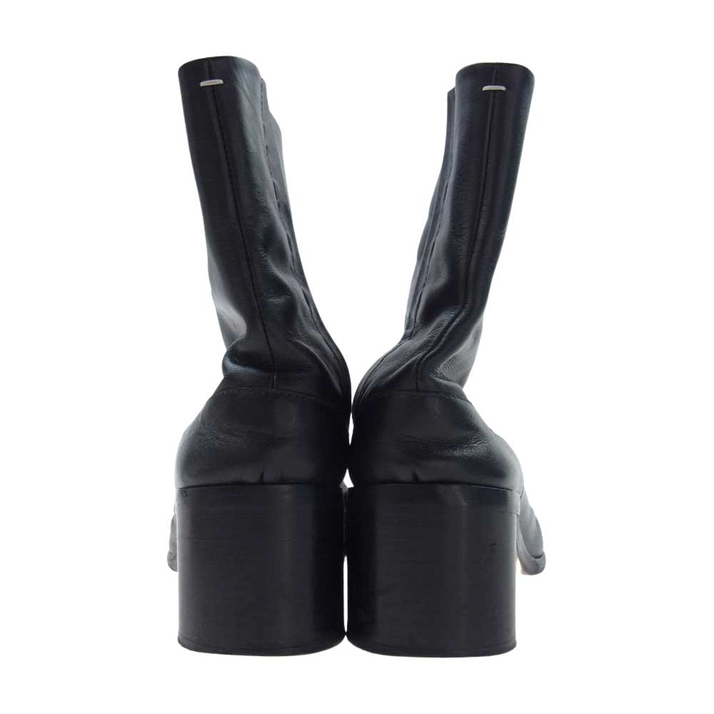 MAISON MARGIELA メゾンマルジェラ 19SS S57WU0132 22ライン Tabi タビ レザー 足袋ブーツ ヒール ブーツ ブラック ブラック系 43【中古】