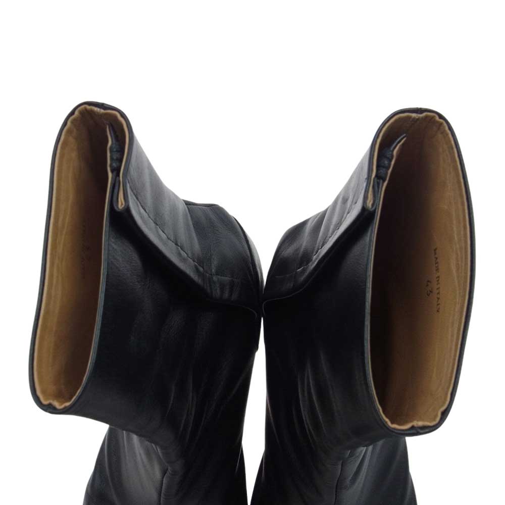 MAISON MARGIELA メゾンマルジェラ 19SS S57WU0132 22ライン Tabi タビ レザー 足袋ブーツ ヒール ブーツ ブラック ブラック系 43【中古】
