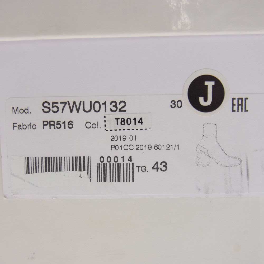 MAISON MARGIELA メゾンマルジェラ 19SS S57WU0132 22ライン Tabi タビ レザー 足袋ブーツ ヒール ブーツ ブラック ブラック系 43【中古】