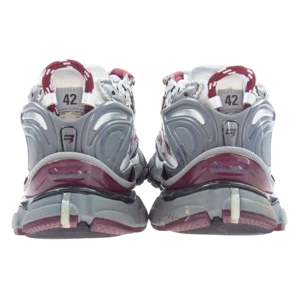 BALENCIAGA バレンシアガ 677403 RUNNER ランナー メッシュ ナイロン ボルドー スニーカー グレー グレー系 27.5【中古】