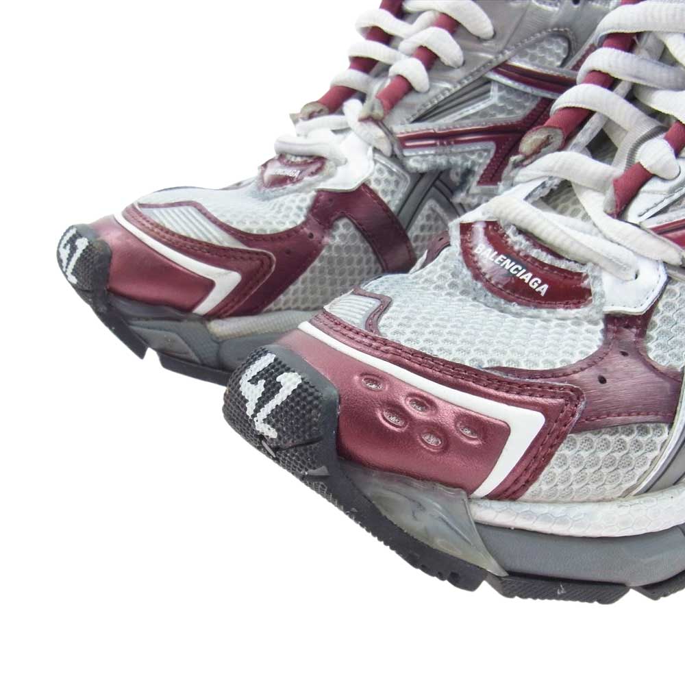 BALENCIAGA バレンシアガ 677403 RUNNER ランナー メッシュ ナイロン ボルドー スニーカー グレー グレー系 27.5【中古】