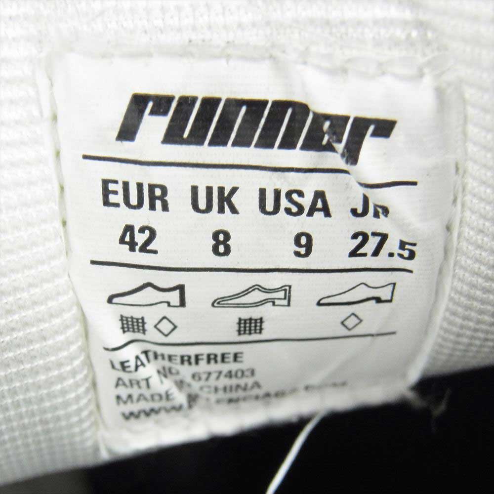 BALENCIAGA バレンシアガ 677403 RUNNER ランナー メッシュ ナイロン ボルドー スニーカー グレー グレー系 27.5【中古】