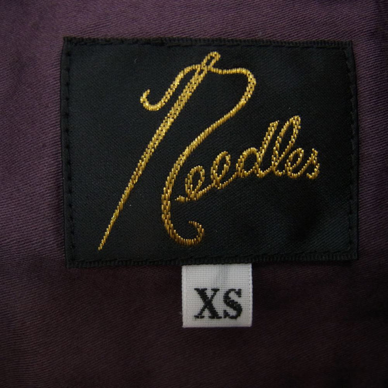 Needles ニードルス FK178 19AW Ascot Collar EDW Gather Shirt ギャザー ボウタイ 長袖 シャツ ブラウス パープル系 XS【中古】