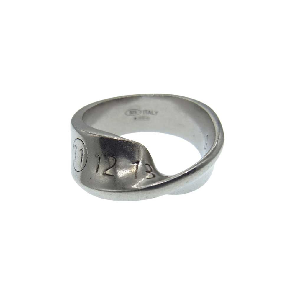 MAISON MARGIELA メゾンマルジェラ TWIST RING ツイスト ナンバー リング  シルバー系 19号【中古】