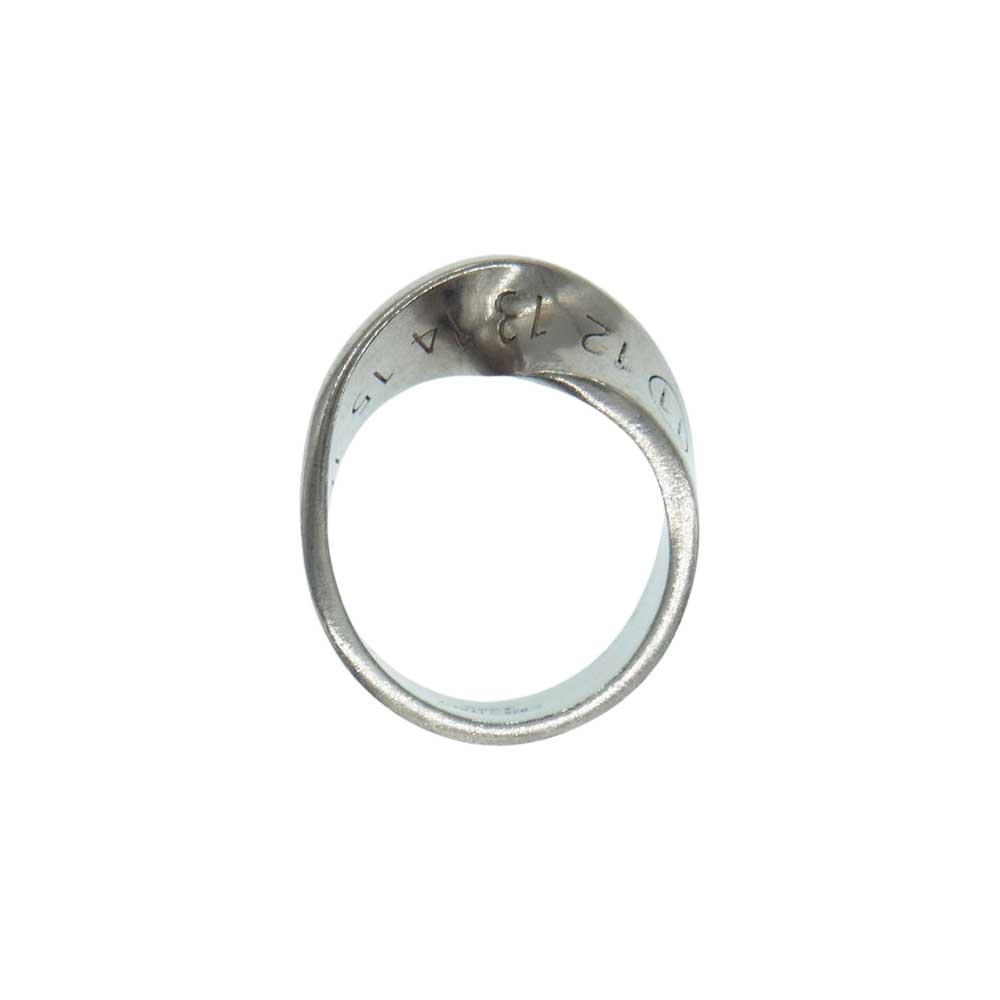 MAISON MARGIELA メゾンマルジェラ TWIST RING ツイスト ナンバー リング  シルバー系 19号【中古】
