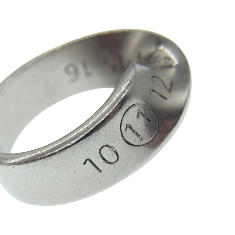 MAISON MARGIELA メゾンマルジェラ TWIST RING ツイスト ナンバー リング  シルバー系 19号【中古】