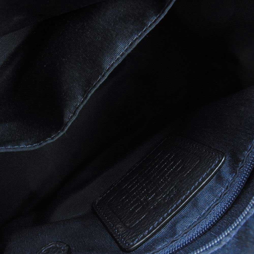 COACH コーチ F36677 ペブルドレザー ミニ ベネット サッチェル 2way ハンドバッグ ショルダーバッグ ネイビー系【中古】