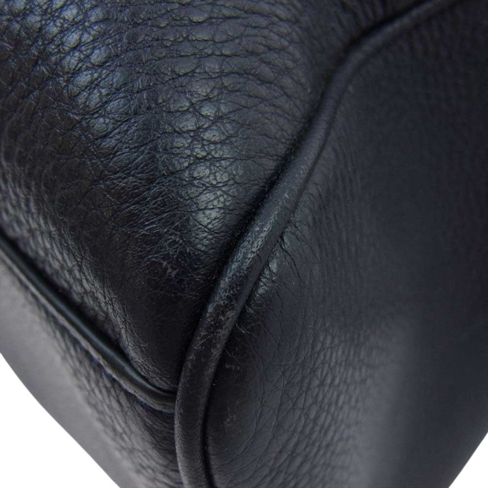 COACH コーチ F36677 ペブルドレザー ミニ ベネット サッチェル 2way ハンドバッグ ショルダーバッグ ネイビー系【中古】