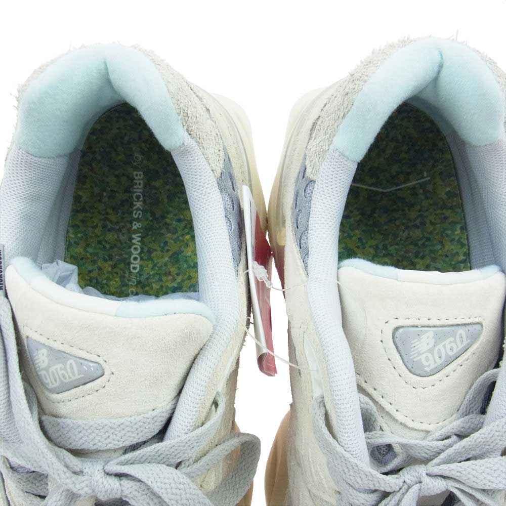 NEW BALANCE ニューバランス U9060BW1 Bricks & Wood Angora ブリックス ウッド 9060 セイル スニーカー  オフホワイト系 グレー系 27cm【美品】【中古】