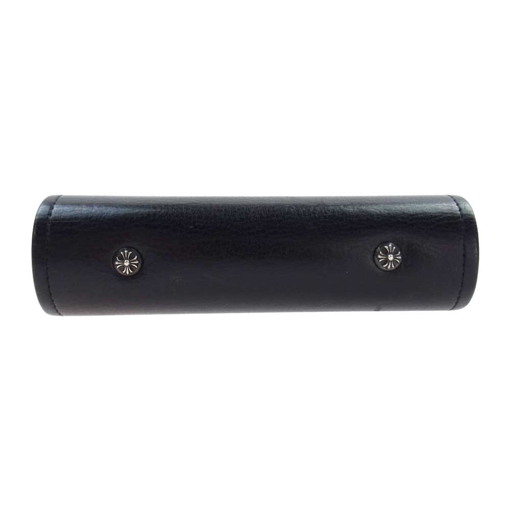 CHROME HEARTS クロムハーツ（原本無） AGENDA PLAIN アジェンダ クロスボールボタン 手帳 カバー ブラック系【中古】