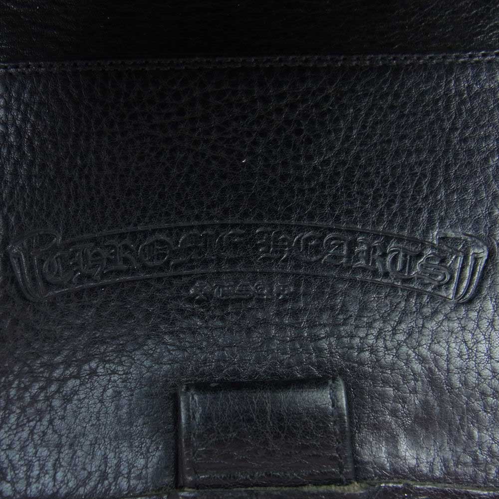 CHROME HEARTS クロムハーツ（原本無） AGENDA PLAIN アジェンダ クロスボールボタン 手帳 カバー ブラック系【中古】