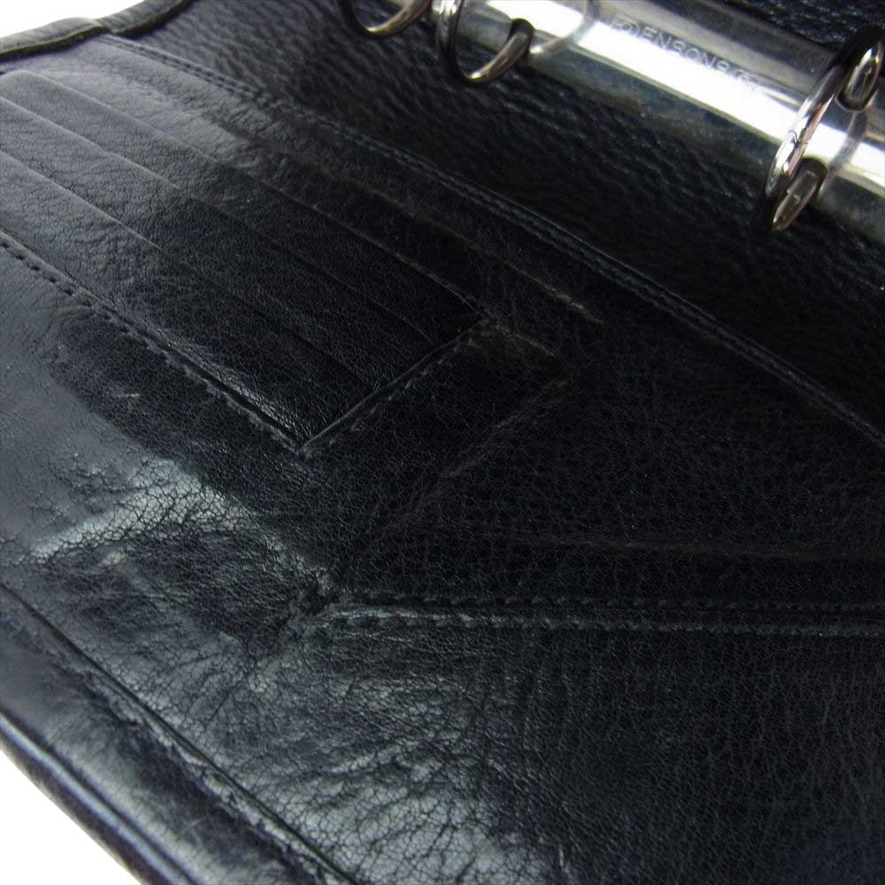 CHROME HEARTS クロムハーツ（原本無） AGENDA PLAIN アジェンダ クロスボールボタン 手帳 カバー ブラック系【中古】