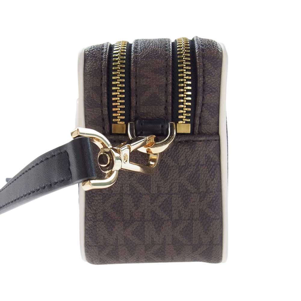Michael Kors マイケルコース MKモノグラム ミニ ショルダーバッグ ブラウン系【美品】【中古】