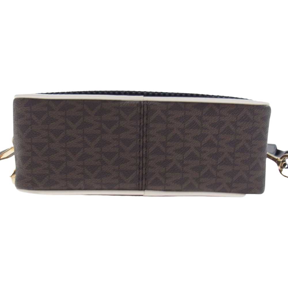 Michael Kors マイケルコース MKモノグラム ミニ ショルダーバッグ ブラウン系【美品】【中古】