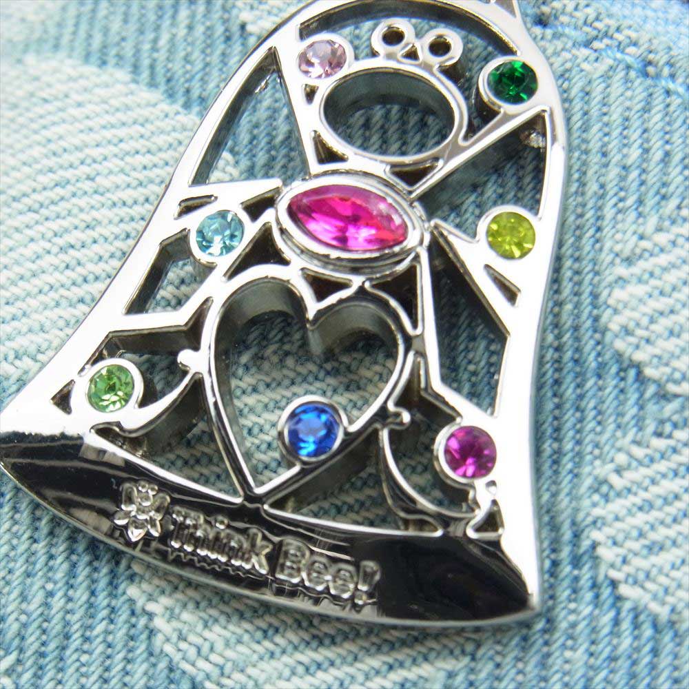 シンクビー ジャストハート パッチワーク 素材切替 トートバッグ ハンドバッグ マルチカラー系【中古】