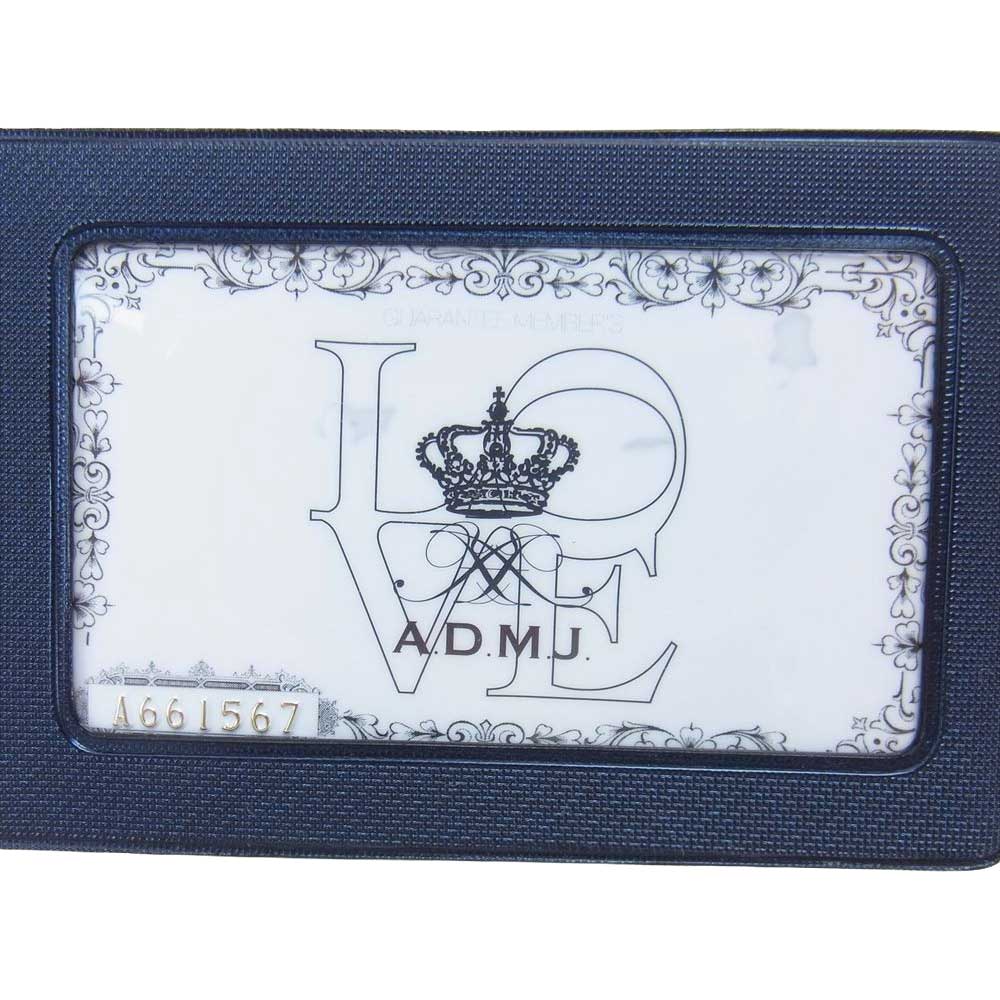 エーディーエムジェイ ロイヤルブルー クリスタル ビー レザー トートバッグ ブルー系【極上美品】【中古】