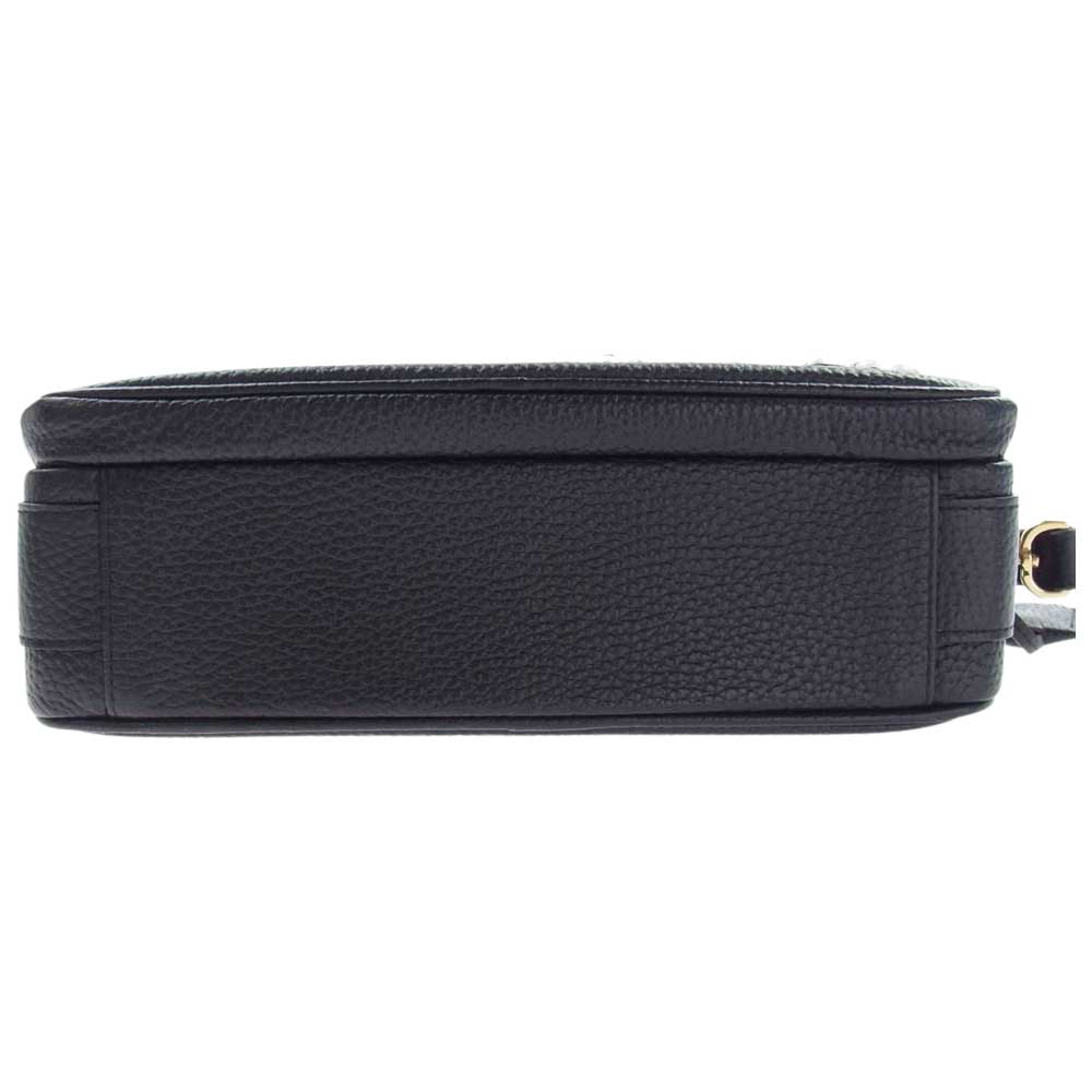 エーディーエムジェイ スワロフスキー クリスタル ビジュー レザー ショルダーバッグ ブラック系【美品】【中古】