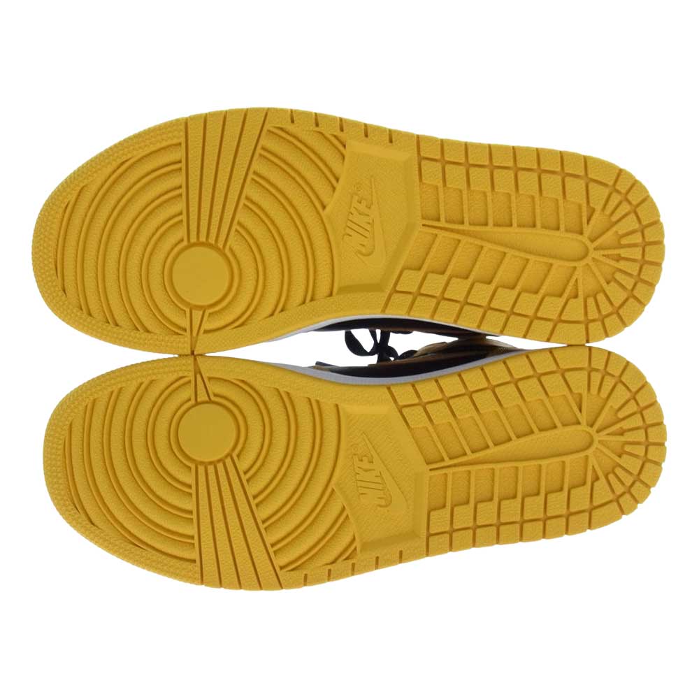 NIKE ナイキ 555088-701 AIR JORDAN 1 AJ1 RETRO HIGH OG POLLEN エアジョーダン レトロ ハイ パラン イエロー ブラック系 イエロー系 26cm【新古品】【未使用】【中古】
