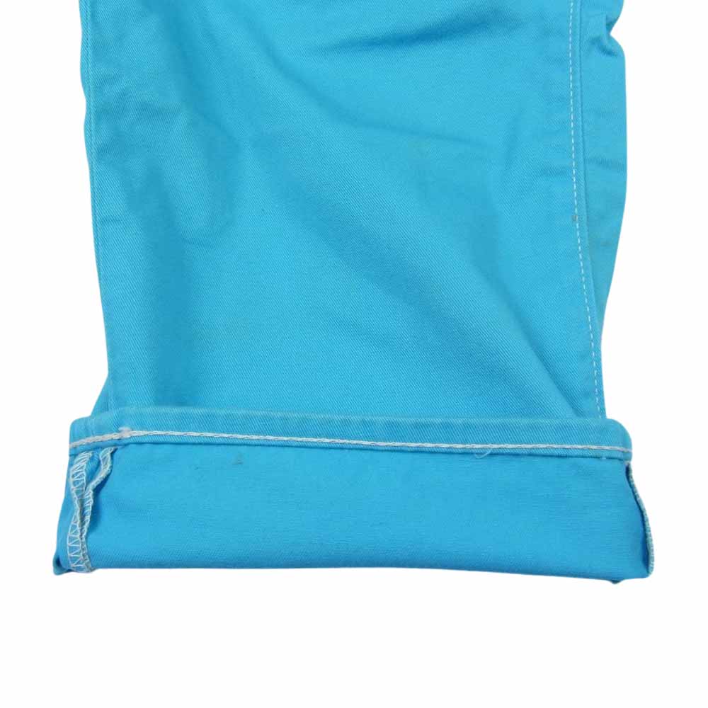 EVISU エヴィス Lot2005 カモメ ペイント デニム パンツ 水色系 ブルー系 34【中古】