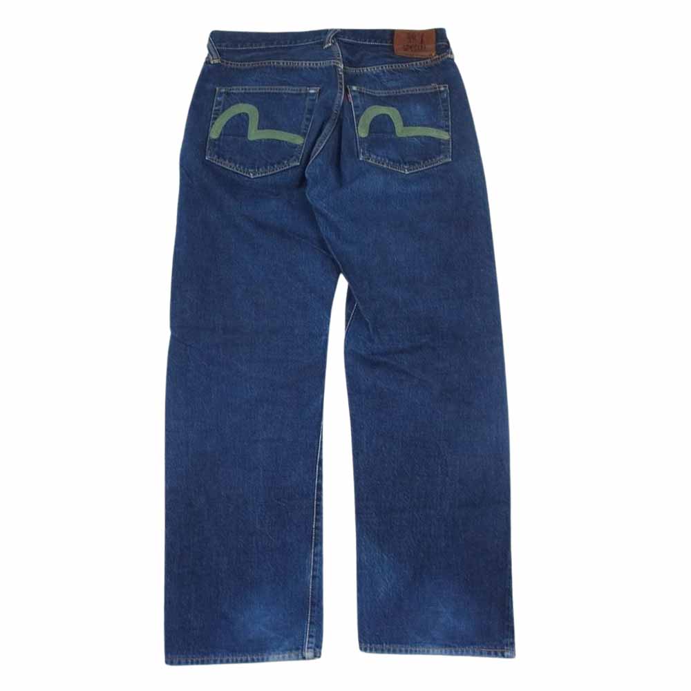 EVISU エヴィス Lot.2001 No.1 SPECIAL カモメ プリント デニム パンツ インディゴブルー系 36【中古】