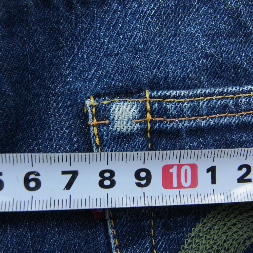 EVISU エヴィス Lot.2001 No.1 SPECIAL カモメ プリント デニム パンツ インディゴブルー系 36【中古】