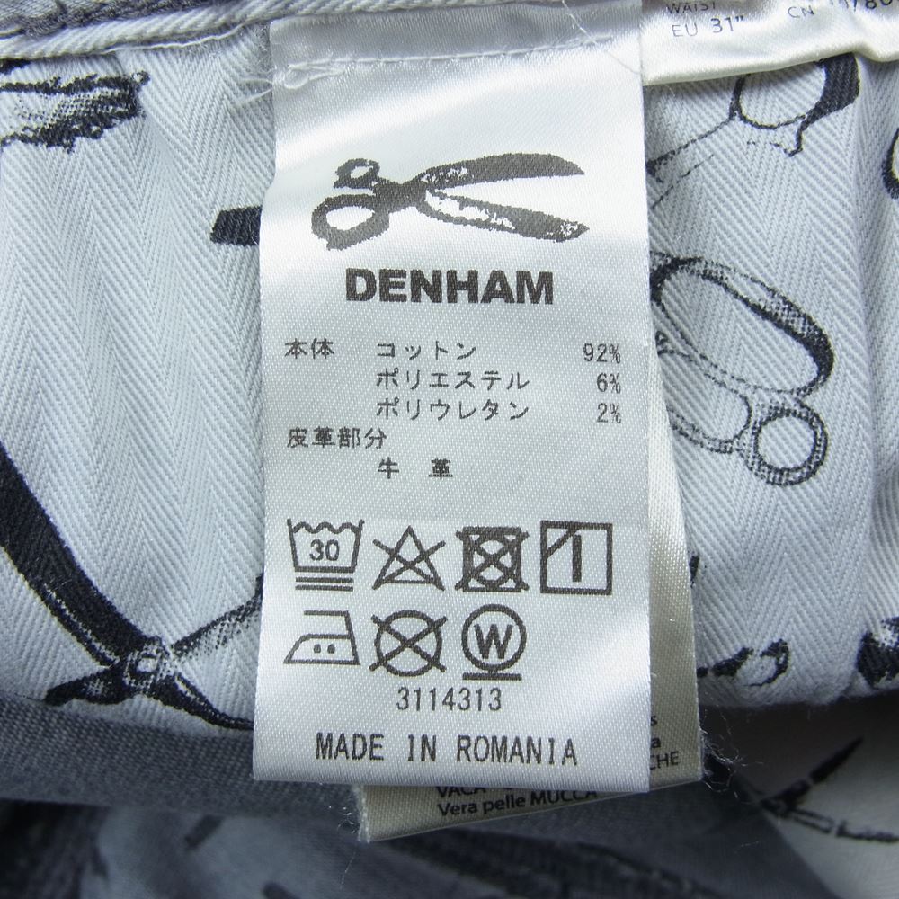 デンハム 01-14-07-11-011 RAZOR 3YG SLIM FIT ダメージ加工 スリム フィット レイザー デニム パンツ グレー系 31【中古】