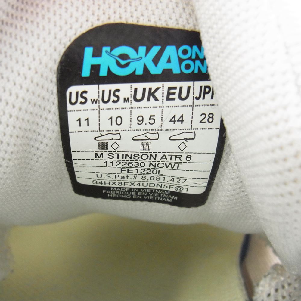HOKA ONE ONE ホカ オネオネ M STINSON ATR 6 スティンソン スニ―カー ホワイト系 28cm【中古】
