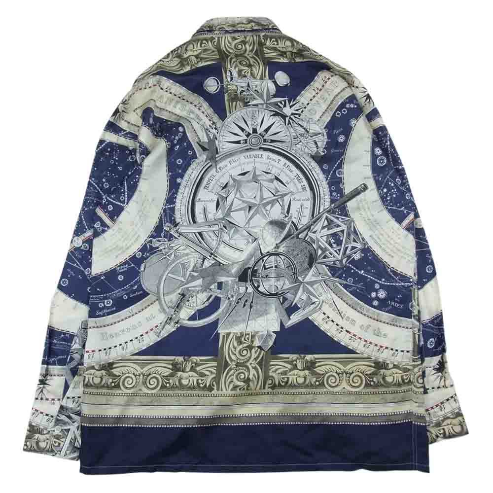 GIANFRANCO FERRE ジャンフランコ・フェレ イタリア製 シルク100％ 長袖 シャツ マルチカラー系 15.5【中古】